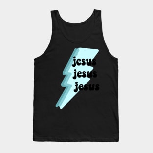 Jesus Jesus Jesus- Blue Tank Top